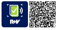 Service-Apps QR-Code für die App R+V-Scan