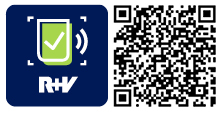 Service-Apps QR-Code für die App R+V-Scan